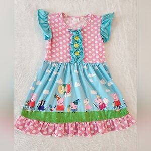 EUC Girls size 6 Peppa Pig birthday dress